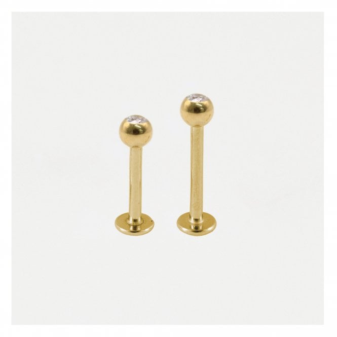 kingsley ryan Gold PVD Steel Jewelled Labret - 1.2mm
