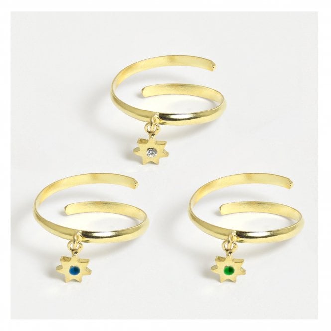 kingsley ryan Gold Star Charm Dangle Ring