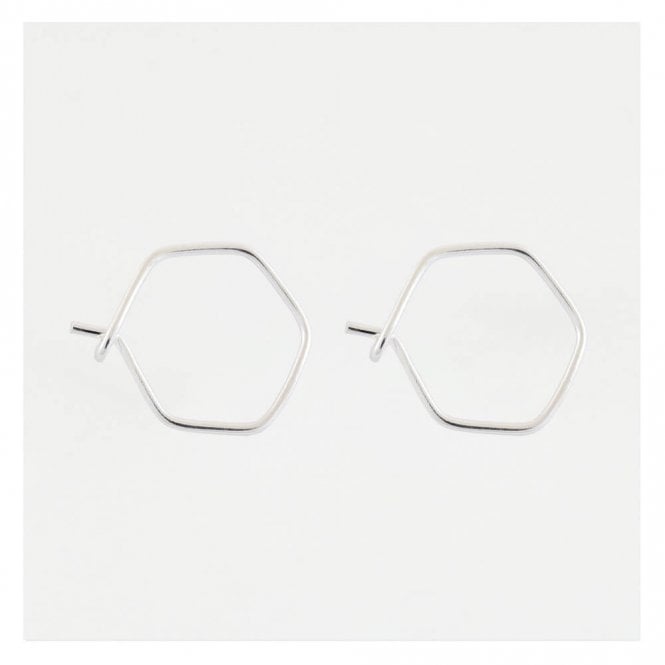 kingsley ryan Hexagon Hoops Earrings