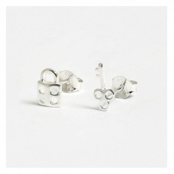 kingsley ryan Lock & Key Stud Earrings