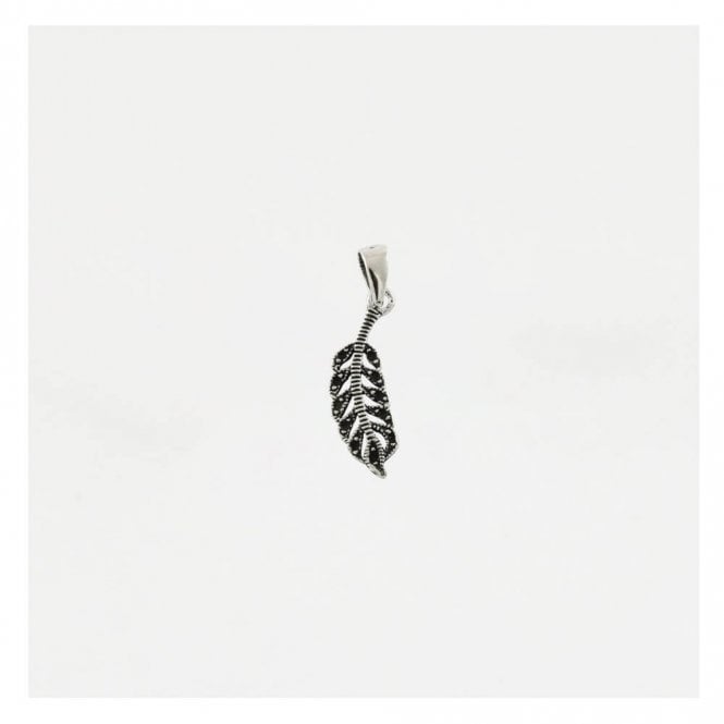kingsley ryan Marcasite Leaf Pendant