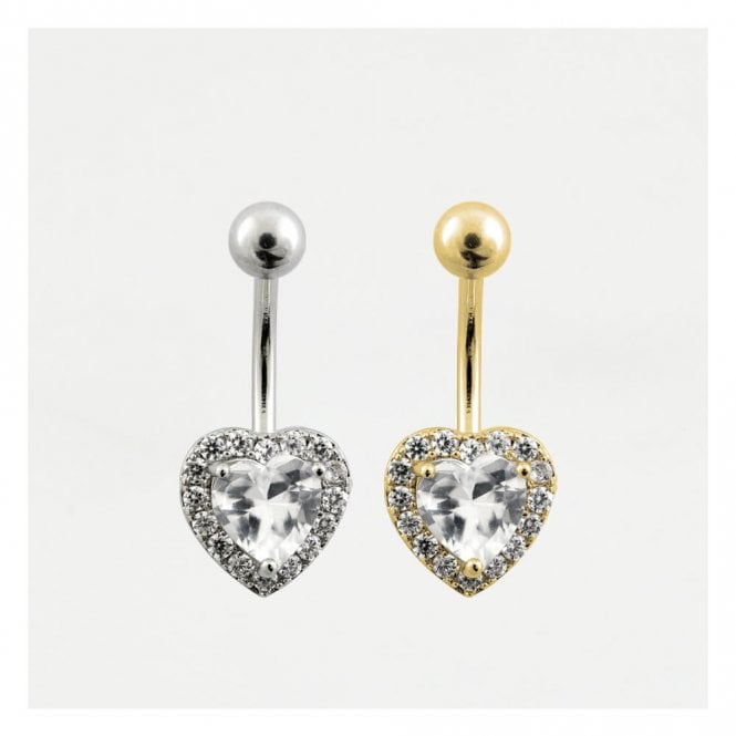 kingsley ryan Multi Gem Heart Belly Bar