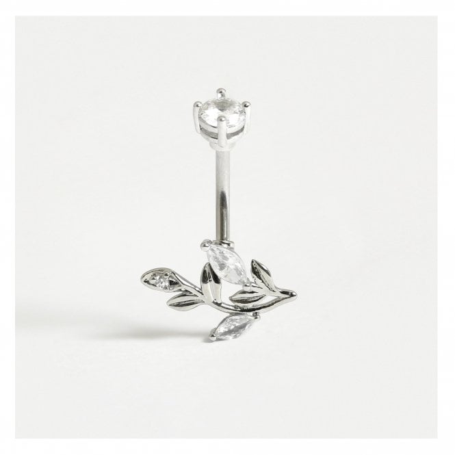 kingsley ryan Navel Bar with Crystal Petals