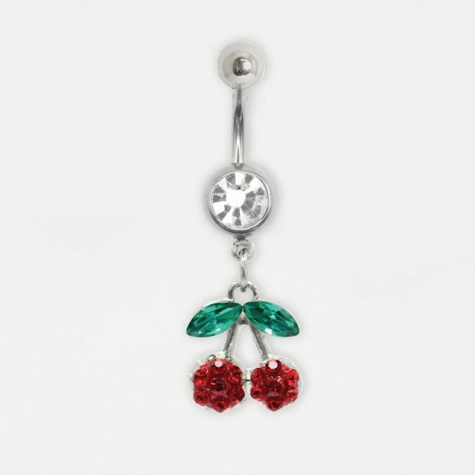 kingsley ryan Navel Bar with Sweet Cherry Charm