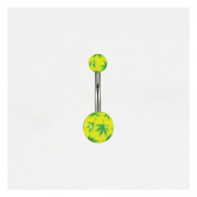 kingsley ryan Neon Cannabis Leaf Belly Bar