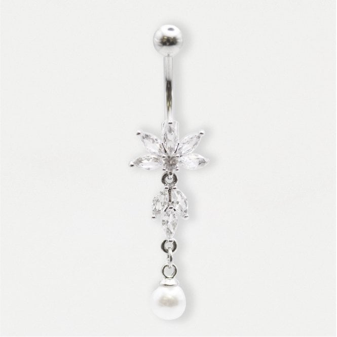 kingsley ryan Pearl Drop Lotus Belly Bar