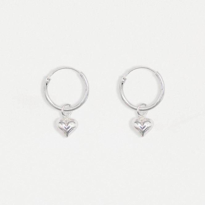 kingsley ryan Puffed Heart Hoops