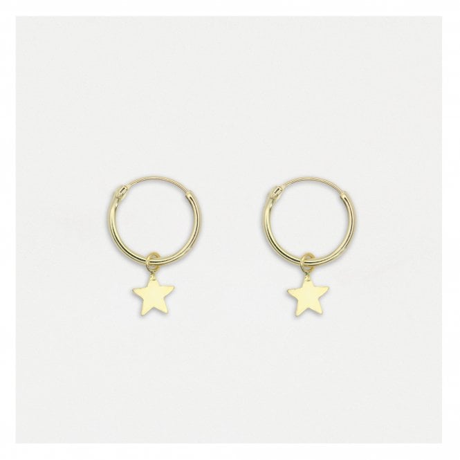 kingsley ryan Radiant Star Drop Hoops - 12mm