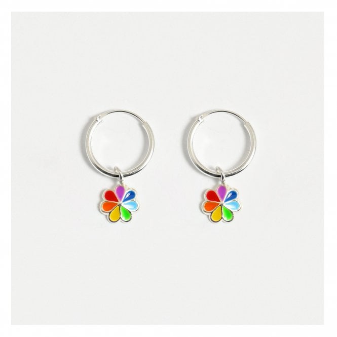 kingsley ryan Rainbow Flower Hoops