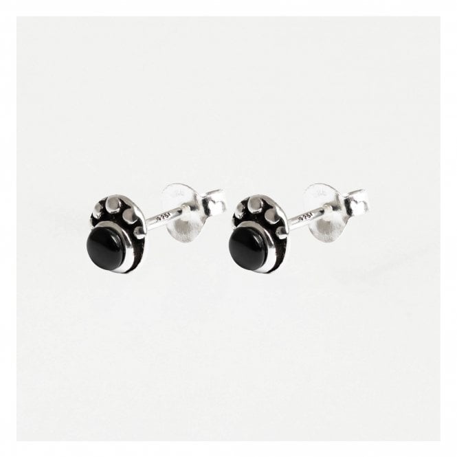 kingsley ryan Round Black Onyx Ear Studs