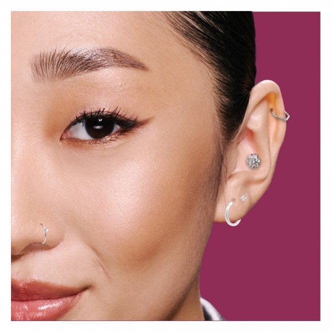 kingsley ryan Shiny plaited Hoop - 12mm