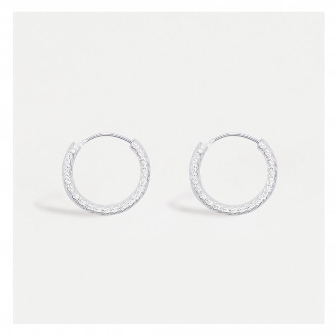 kingsley ryan Shiny plaited Hoop - 16mm