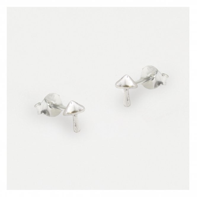 kingsley ryan Silver Cap Mushroom Ear Studs