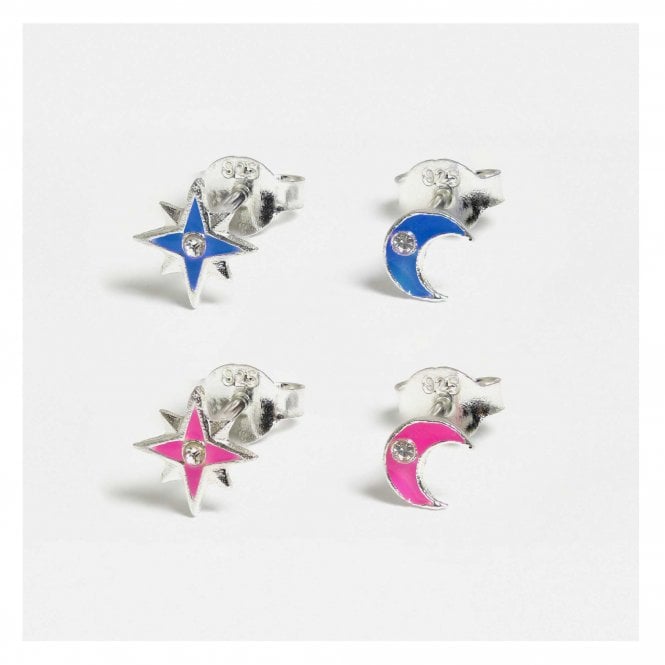 kingsley ryan Star and Moon Studs