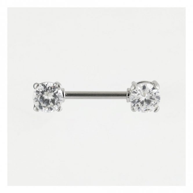kingsley ryan Steel Crystal Gems Nipple Bar