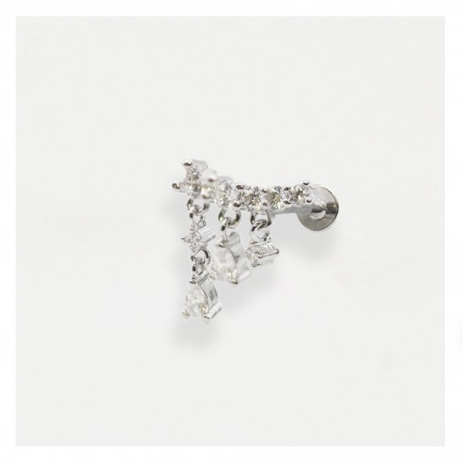 kingsley ryan Steel Dangly Gemstone Delight Labret