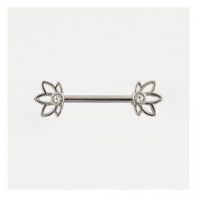 kingsley ryan Steel Lotus Flower Nipple Bar