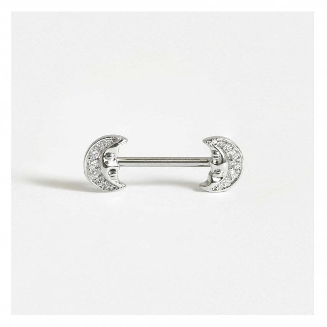 kingsley ryan Steel Lunar Moon Face Nipple Bar
