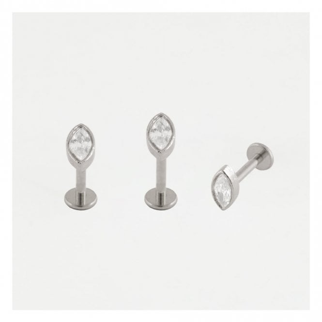 kingsley ryan Steel Marquis Petal Labret