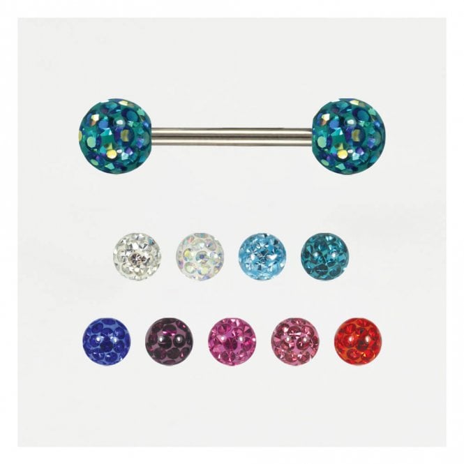 kingsley ryan Steel Smooth Disco Ball Nipple Bar