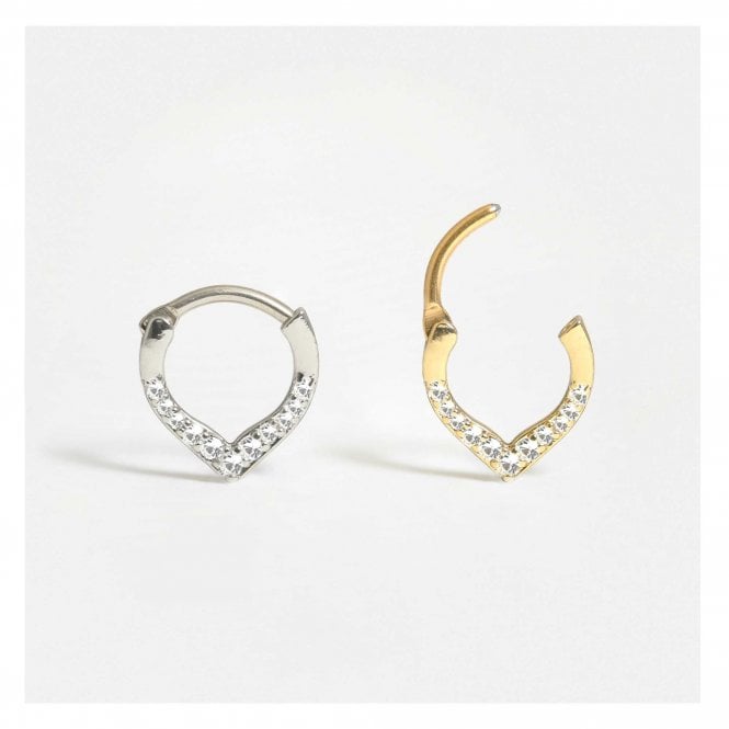 kingsley ryan Steel Teardrop Segment Ring - 1.2mm