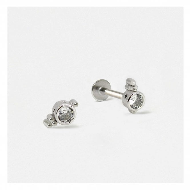 kingsley ryan Steel Trinity Bezel Cartilage Stud