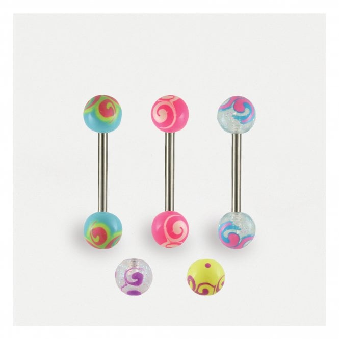 kingsley ryan Swirly Acrylic Tongue Bar