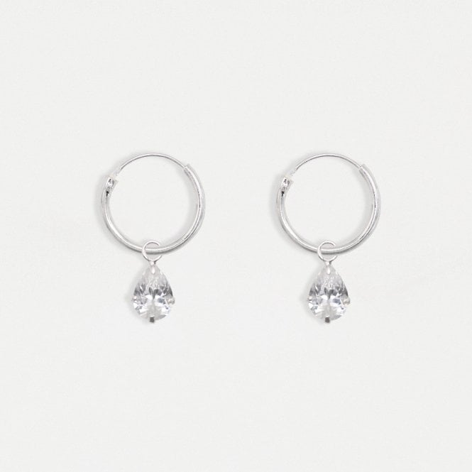kingsley ryan Teardrop Sparkle Hoops