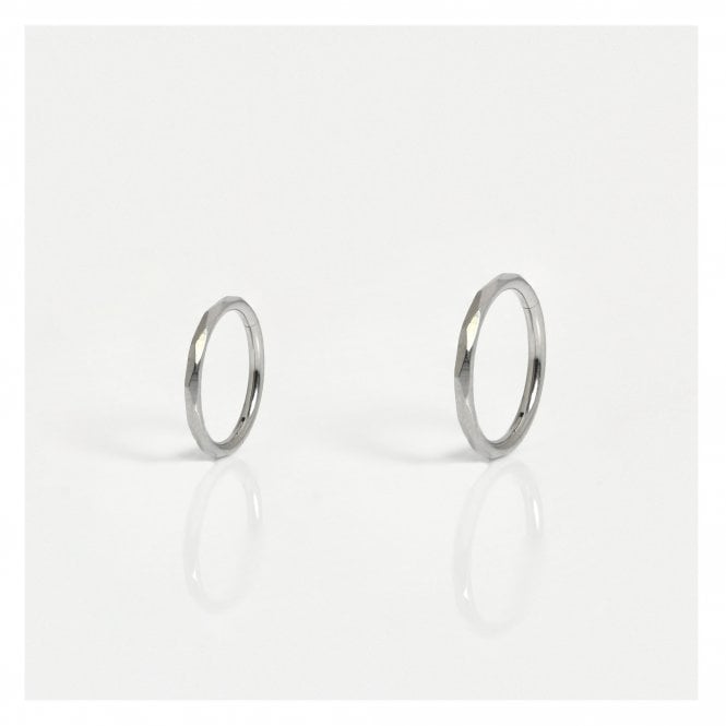 kingsley ryan Titanium Hammered Segment Ring - 1.2mm