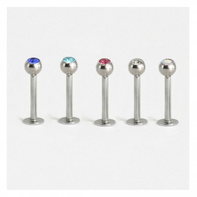 kingsley ryan Titanium Jewelled Labret - 1.6mm