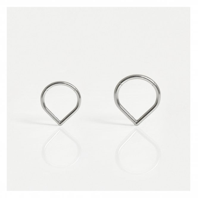 kingsley ryan Titanium Teardrop Segment Ring - 1.2mm
