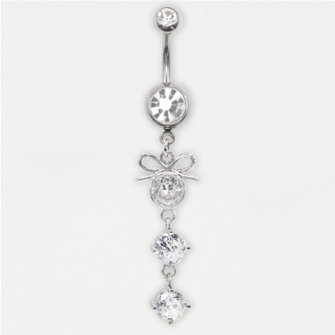 kingsley ryan Triple Sparkle Bow Navel Ring