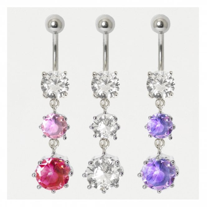 kingsley ryan Tumbling Crystals Belly Bar