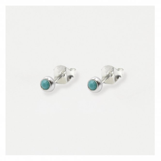 kingsley ryan Turquoise Circle Ear Stud