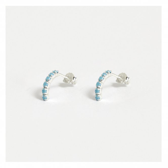 kingsley ryan Turquoise Half Hoop Earrings