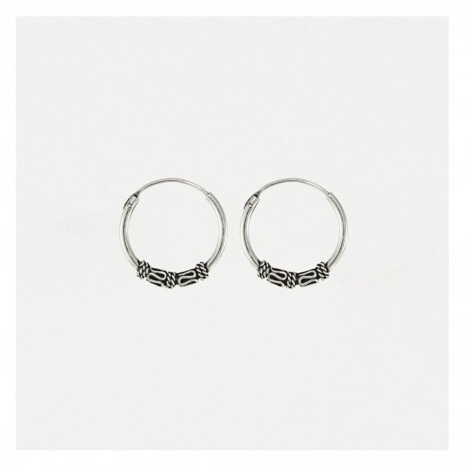 kingsley ryan Weave & Rope Hoop Earrings - 14mm
