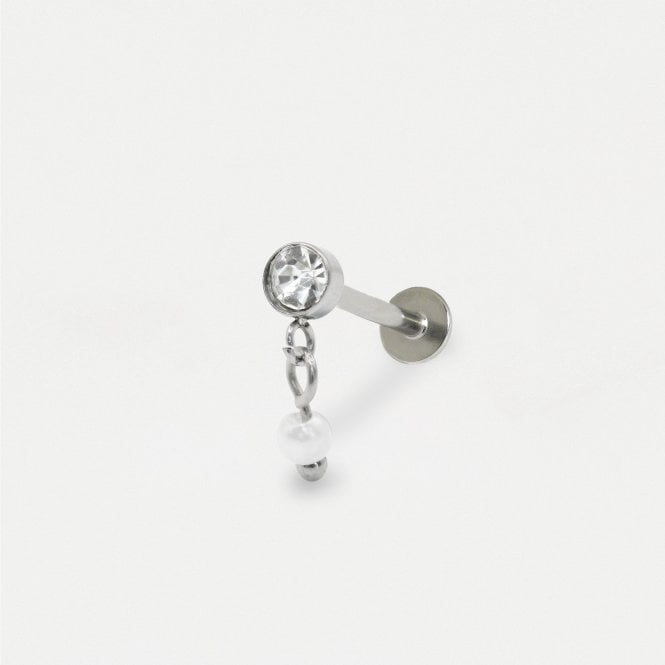 kingsley ryan Pearl Drop Cartilage Stud - Internally Threaded