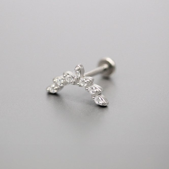 kingsley ryan Petal Sweep Threaded Stud Earring - Internally Threaded