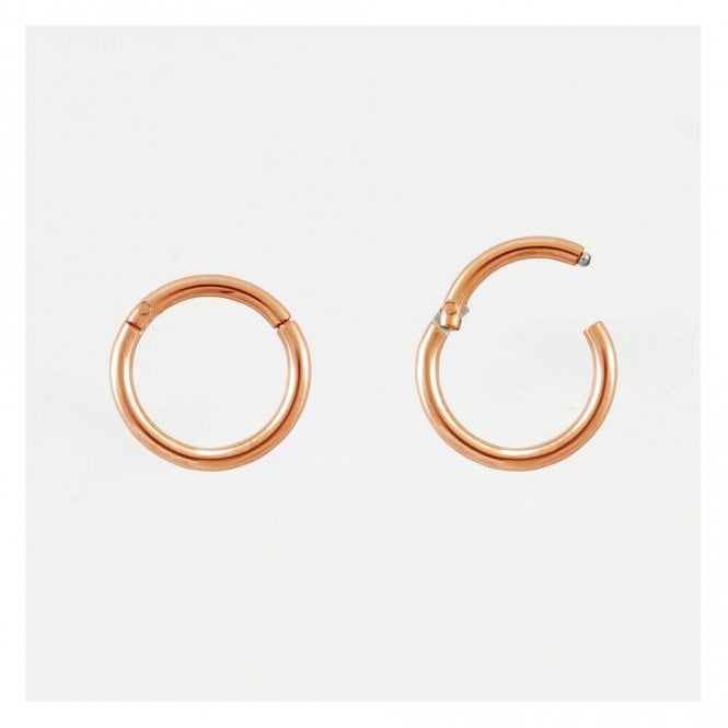 kingsley ryan Rose Gold PVD Titanium Hinged Segment Ring - 1mm & 1.2mm