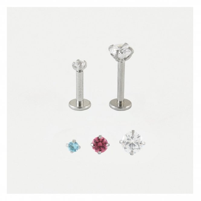 kingsley ryan Steel Clawset Round Labret - 1.2mm - Internally Threaded