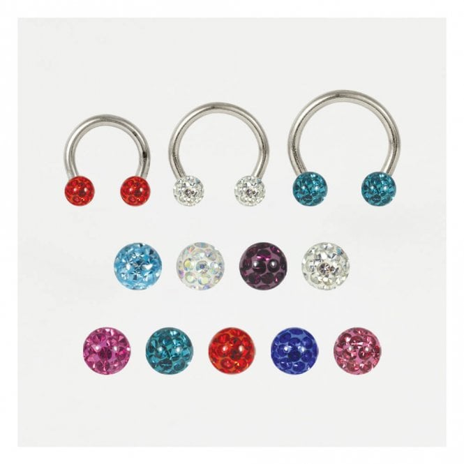 kingsley ryan Steel Disco Ball Horseshoe / Circular Barbell (CBB) - 1.2mm