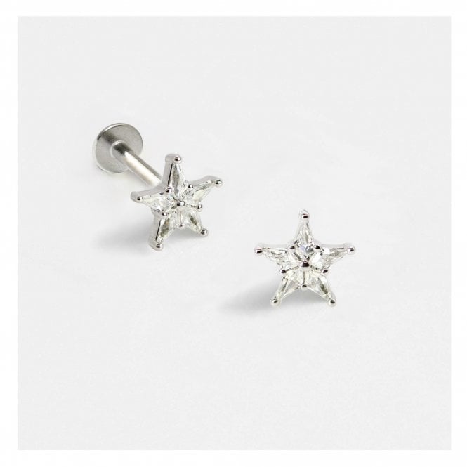 kingsley ryan Steel North Star Cartilage Stud - Internally Threaded