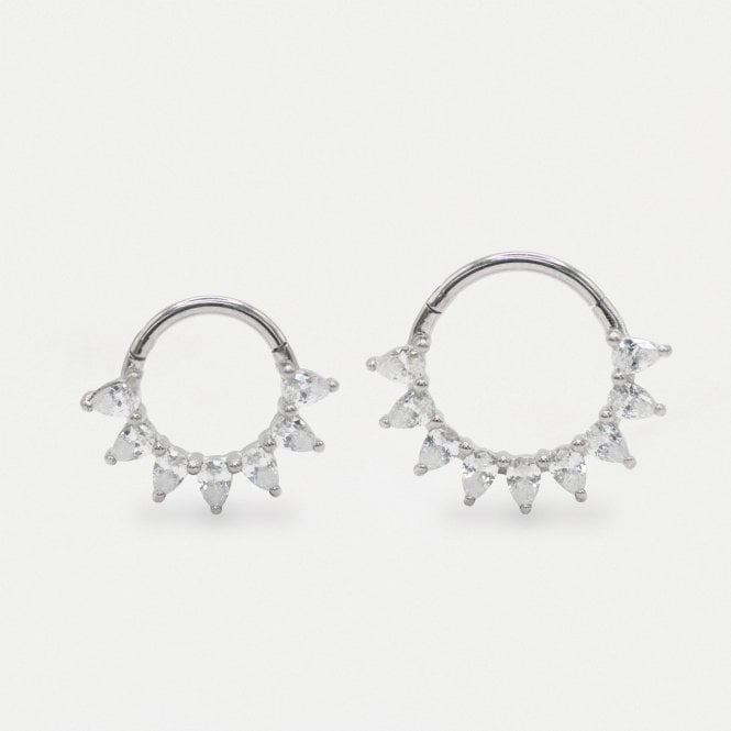 kingsley ryan Steel Petal Perfection Hinged Ring - 1.2mm