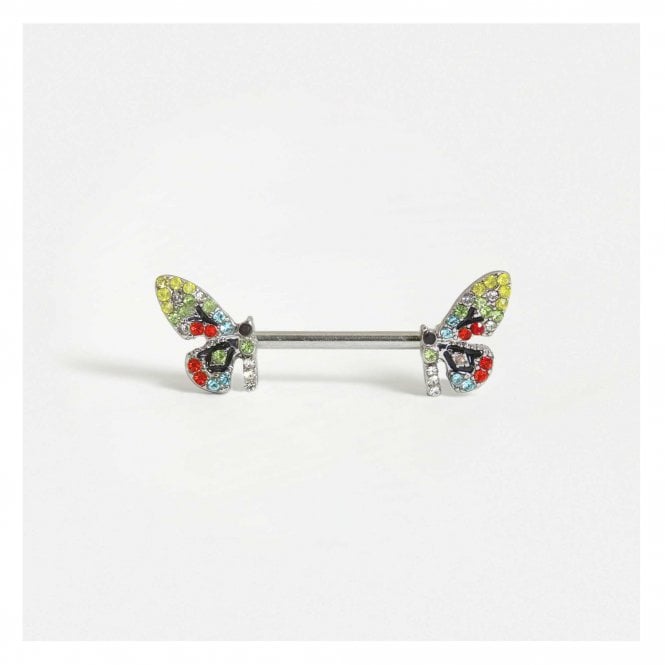 kingsley ryan Steel Wings of a Butterfly Nipple Bar