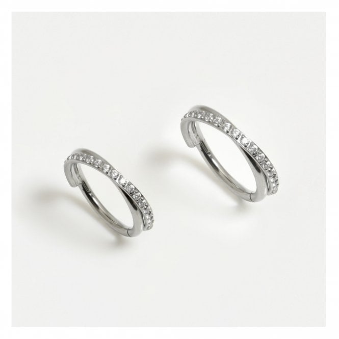 kingsley ryan Titanium Elegance Crossover Segment Ring - 1.2mm