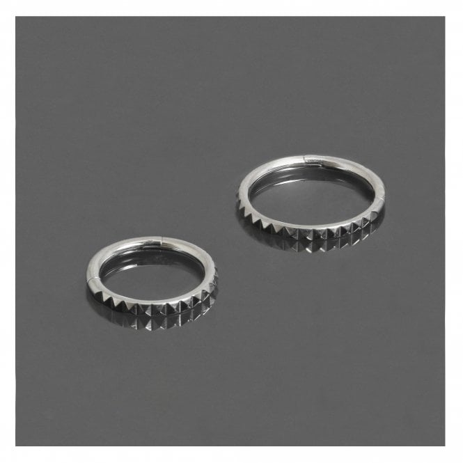 kingsley ryan Titanium Herringbone Hinged Segment Ring - 1.2mm