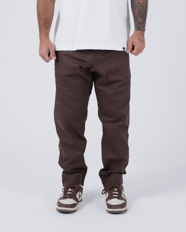 kingz Casual Rip Stop Gi Pant - Brown