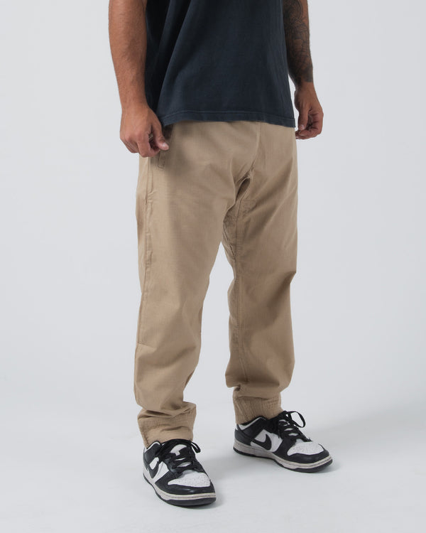Kingz Casual Rip Stop Gi Pant - Khaki