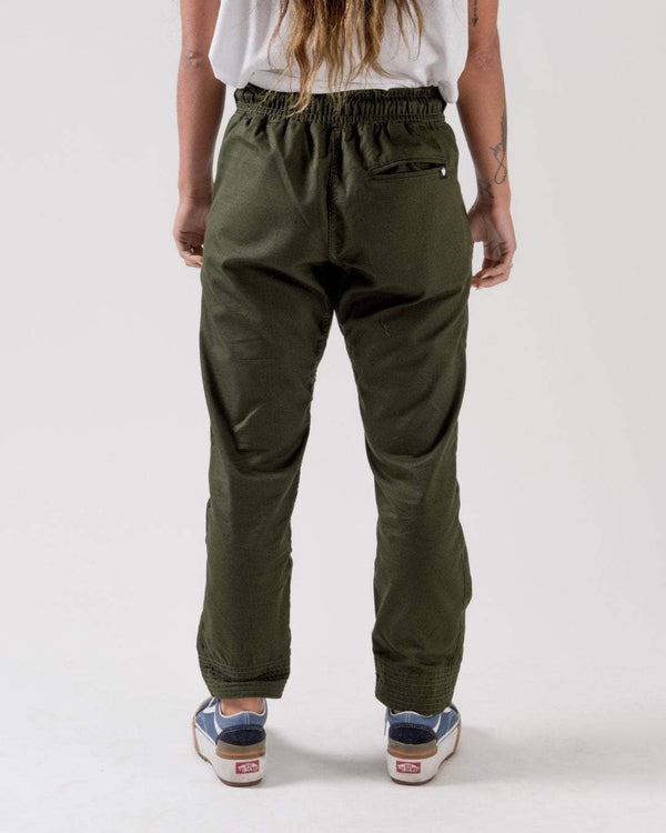 Kingz Casual Rip Stop Gi Pant - Military Green