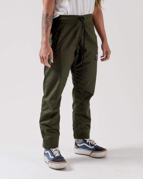 Kingz Casual Rip Stop Gi Pant - Military Green